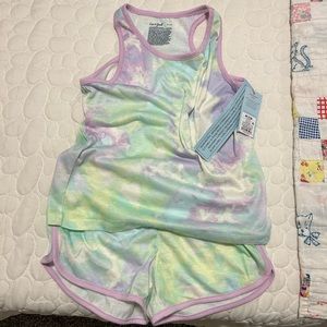 NWT Cat and Jack Girls Medium two piece Pajamas